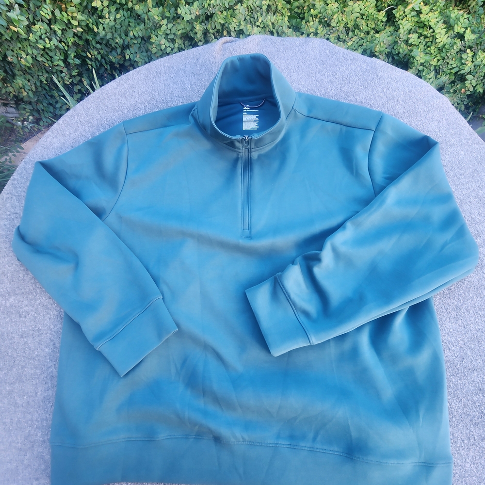 all in motion Teal Quarter-Zip Men's Pullover Sweater